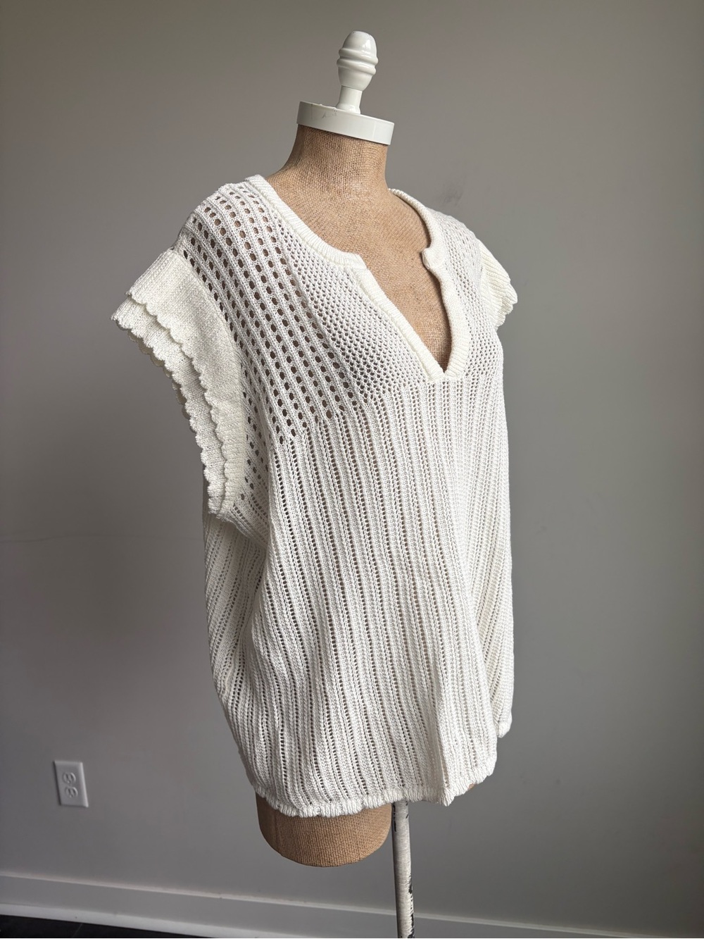 Torrid Pointelle V-Neck Pullover Sweater 2X - Picture 12 of 13